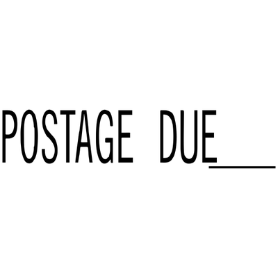 Postage Due Stock Stamp - alternate view