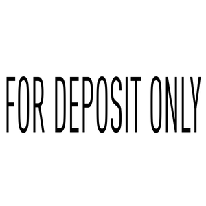 For Deposit Only Stock Stamp