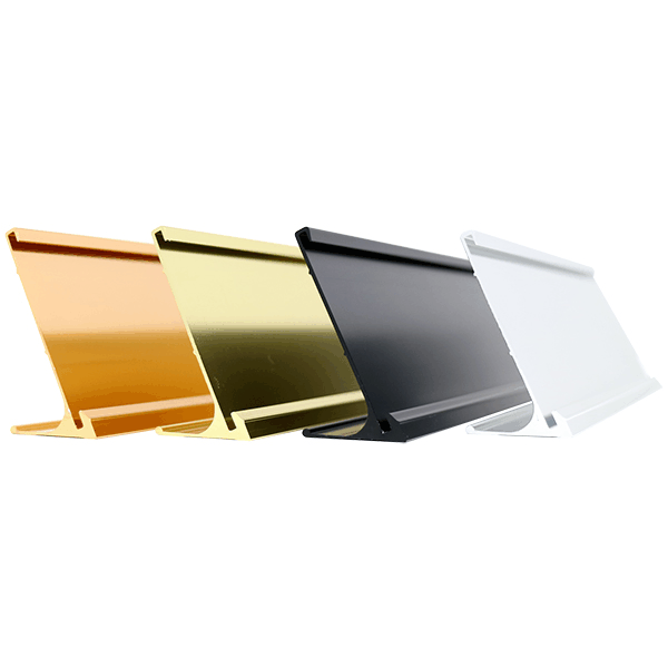 Multiple Sizes of Aluminum Desk Sign Holders