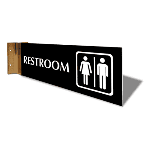 Restroom Icon 4" x 12" Corridor Sign