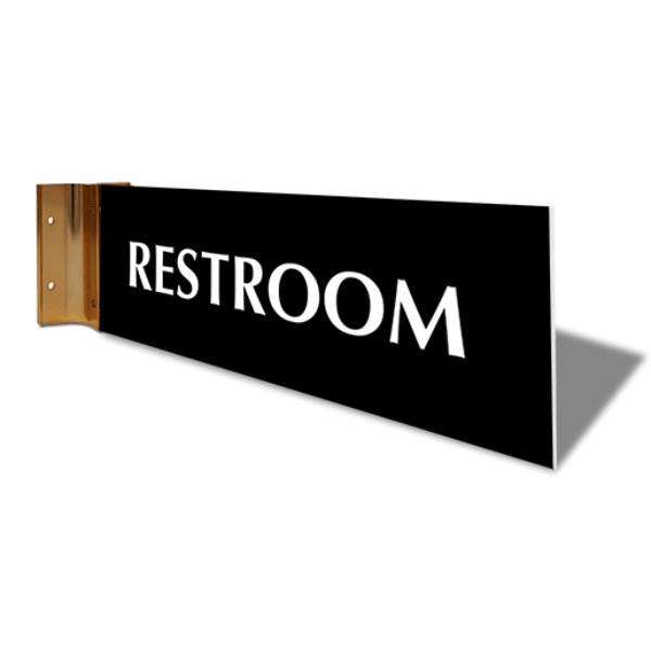 Restroom Projection Sign | 4" x 12"