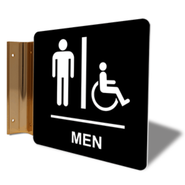 Men's Handicap Restroom Corridor Sign | 6
