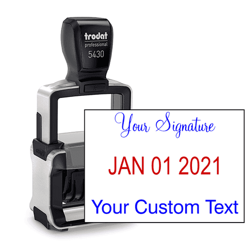 Trodat Professional Custom Text With Top Signature Stamp
