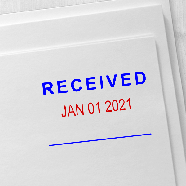 Trodat Professional Received Date Stamp Imprint Example