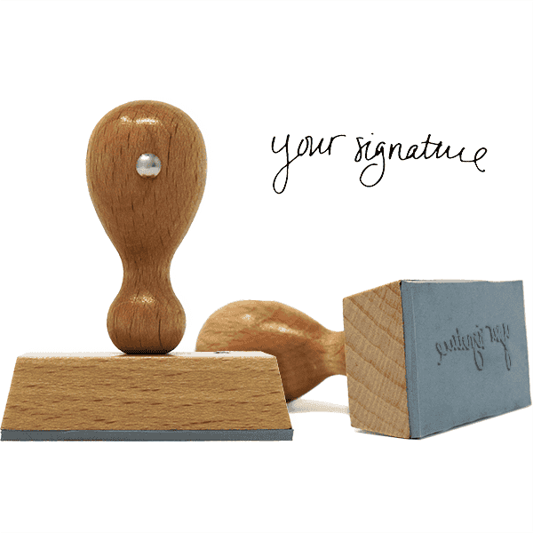 Small Signature European Hand Stamp