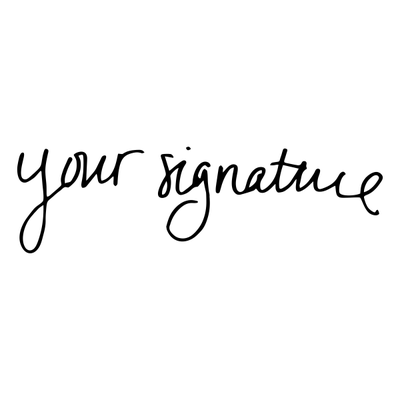 Large Signature Euro Hand Stamp with Wooden Handle and 1" x 2 3/8" Impression Size - alternate view