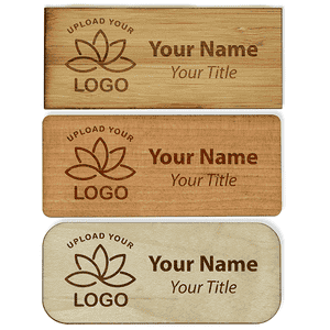 Engraved Wood Name Tag | 1 ½” x 3 ½”