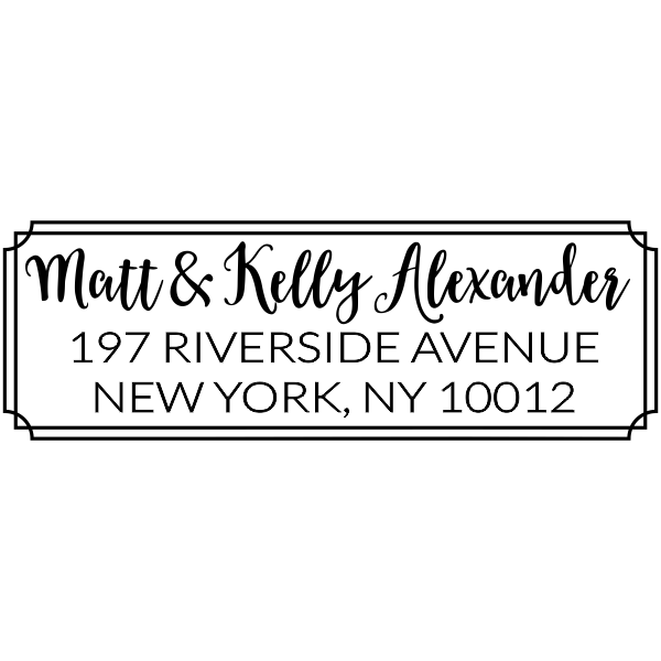 Classic Frame Border Return Address Stamp