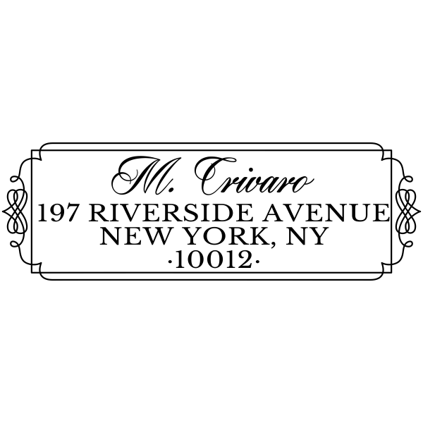 Formal Frame Fancy Border Address Stamp