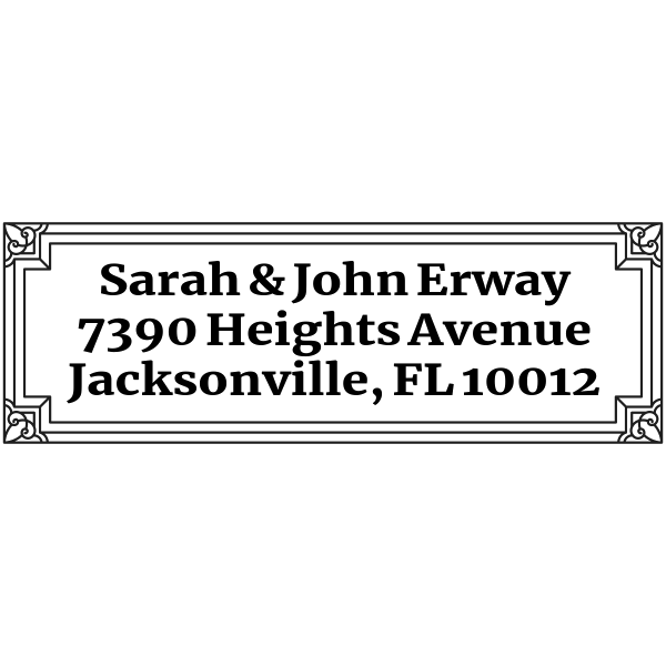 Erway Fancy Border Address Stamp