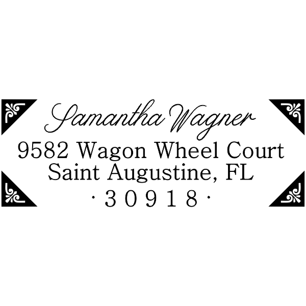 Wagner Fancy Border Address Stamp