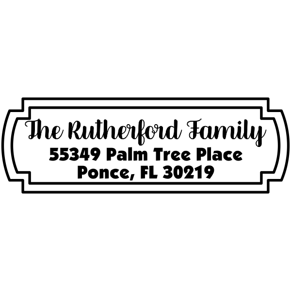 Rutherford Fancy Border Address Stamp