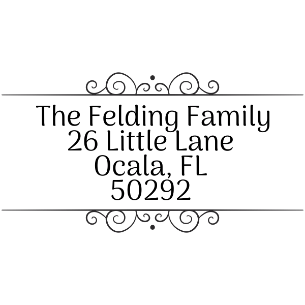 Felding Fancy Border Address Stamp