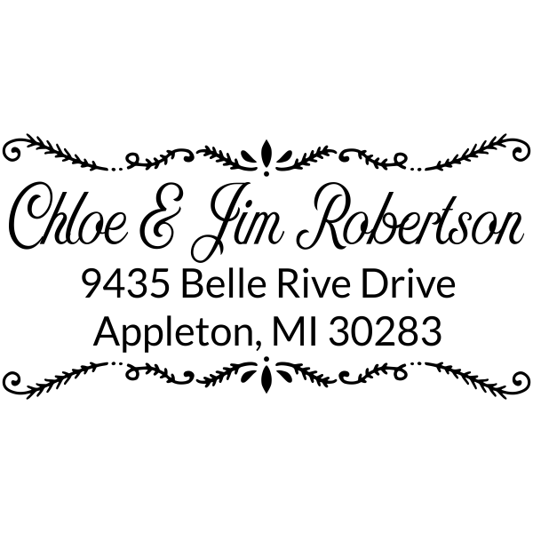 Robertson Fancy Border Address Stamp