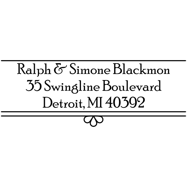Simone Fancy Border Address Stamp