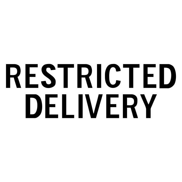 Restricted Delivery Stock Stamp
