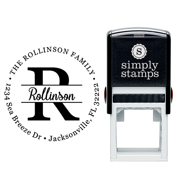 Round Letter Address Stamp