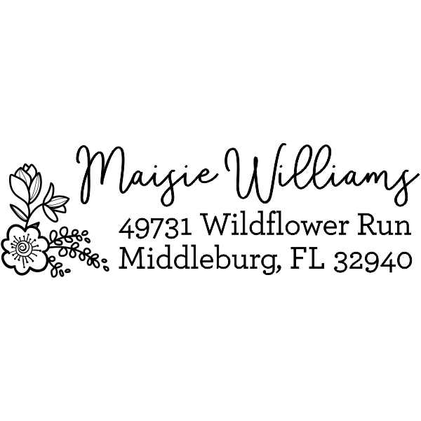 Maisie Floral Address Stamp