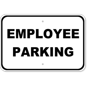 Employee Parking Aluminum Sign | 12" x 18"