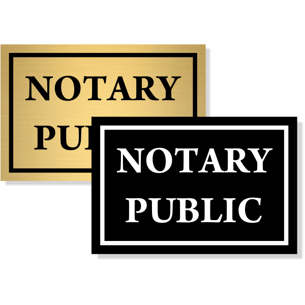 Notary Public Sign | 4" x 6"