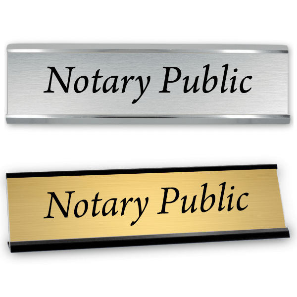 Notary Public Sign with Frame | 2" x 8"