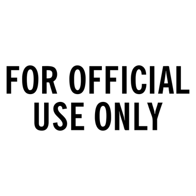 For Official Use Only Stock Stamp - alternate view