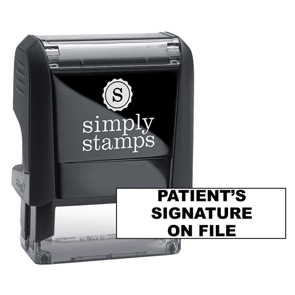 Patient's Signature On File Stock Stamp