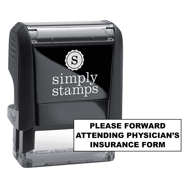 Please Forward Attending Physician's Insurance Form Stock Stamp 