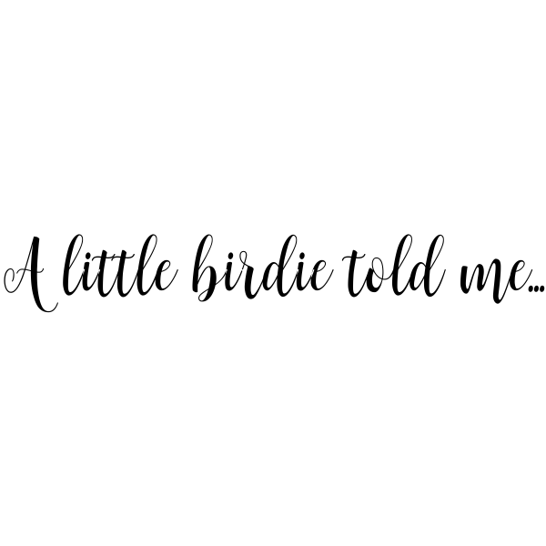 A Little Birdie Cursive Craft Stamp