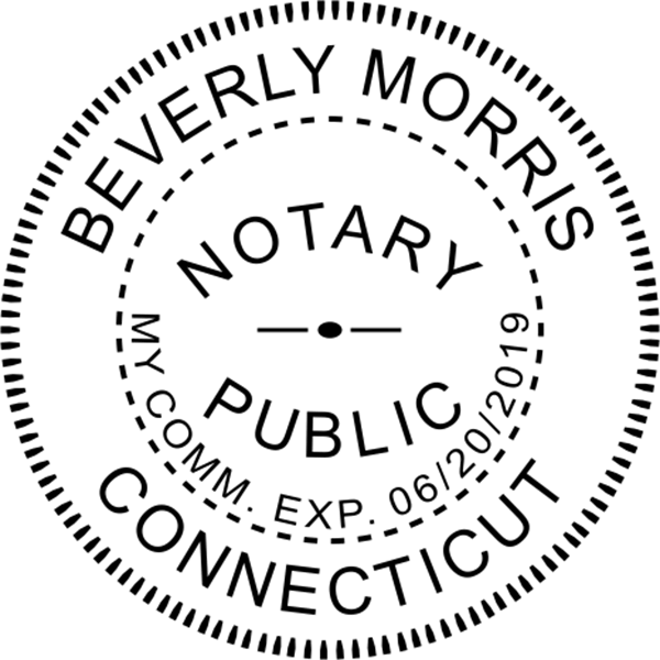 Connecticut Notary Pink - Round Design Seal