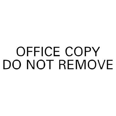 Office Copy Do Not Remove Stock Stamp - alternate view