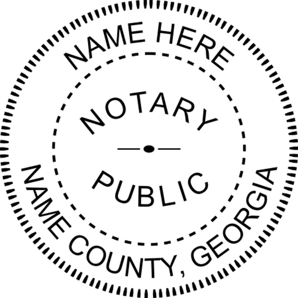 Georgia Notary Pink - Round Design Seal