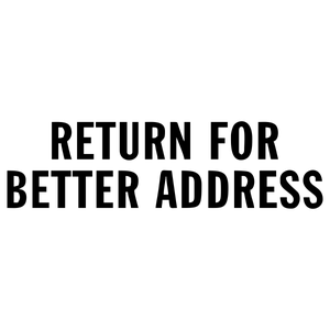 Return For Better Address Stock Stamp
