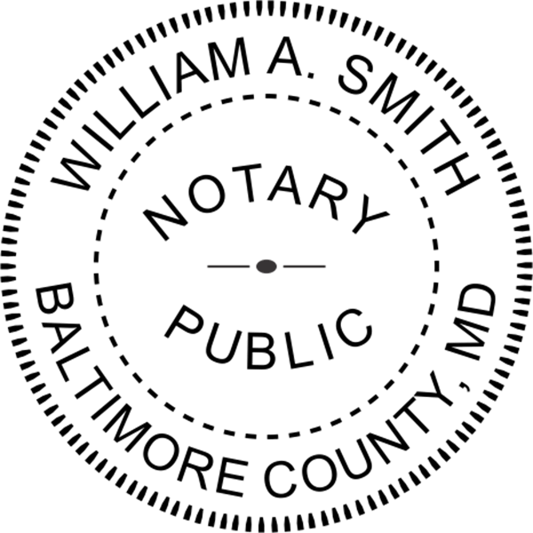 Maryland Notary Pink - Round Design Seal