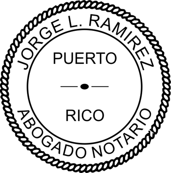 Puerto Rico Notary Round Design