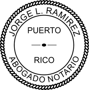 Puerto Rico Notary Round Design