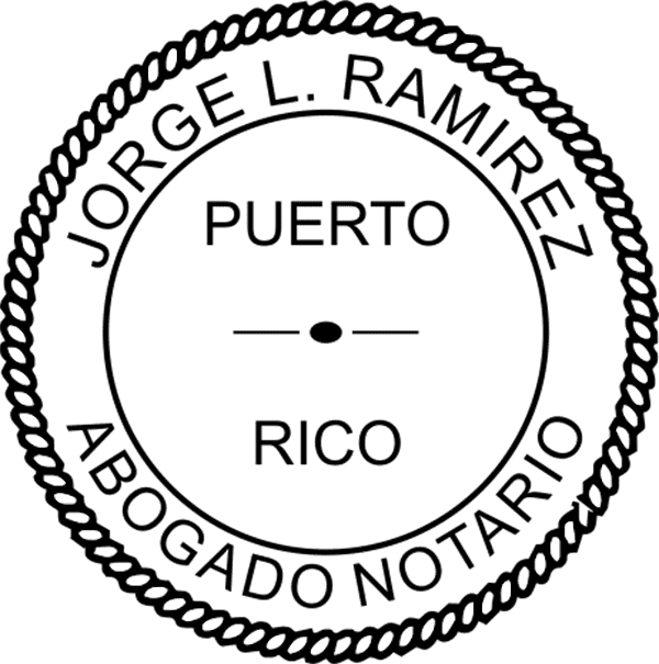 Puerto Rico Notary Round Design