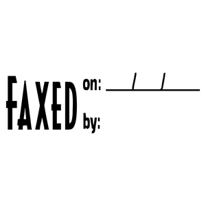 Faxed On/By Stock Stamp