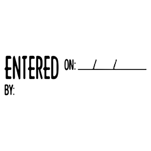 Entered On/By Stock Stamp