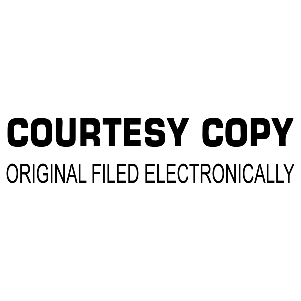 Courtesy Copy Original Filed Electronically Stock Stamp