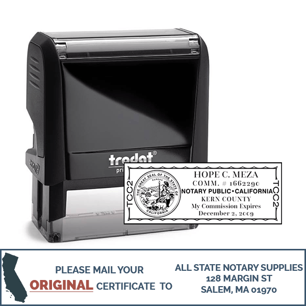 California Notary Rectangle Design