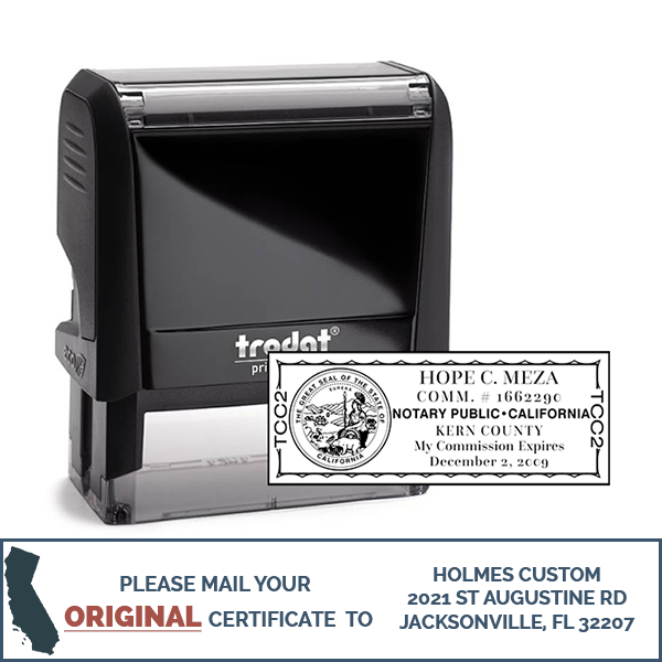 California Notary Rectangle Design
