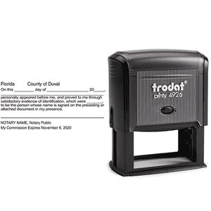 Florida Signature Witness Notary Stamp Body and Design