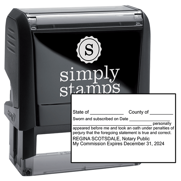 Louisiana Affadavit Notary Stamp