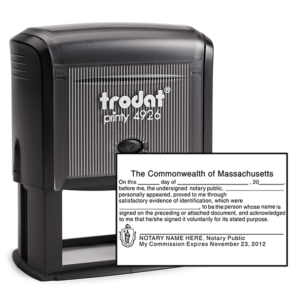 Massachusetts Acknowledgement Notary Stamp