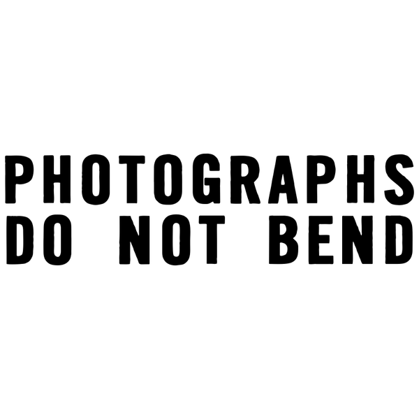 Photographs Do Not Bend Stock Stamp