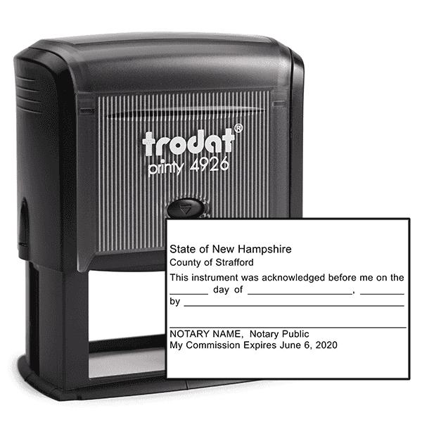 New Hampshire Acknowledgment Notary Stamp
