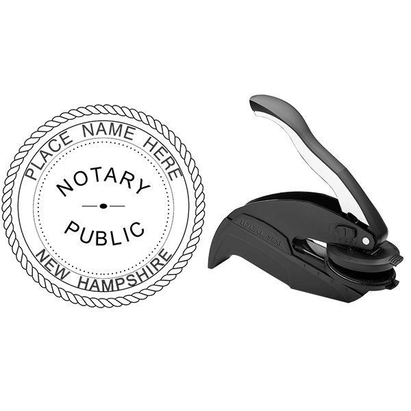 New Hampshire Notary Seal - Round Body and Design