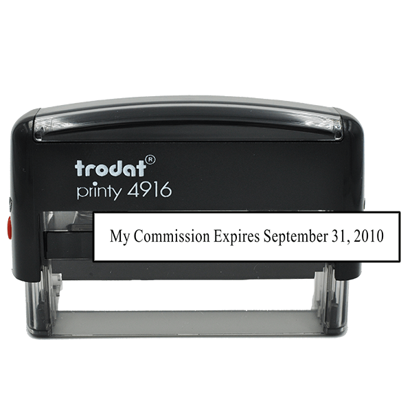Notary Commission Expiration 1 Line Stamp