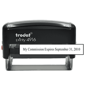 Notary Commission Expiration 1 Line Stamp